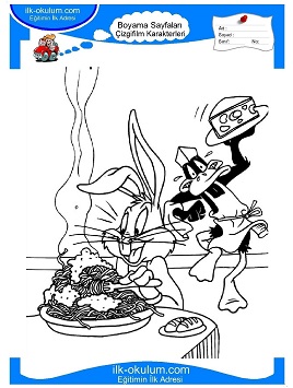 Çocuklar İçin Bugs Bunny Boyama Sayfaları 